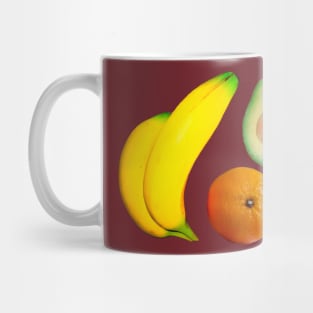 Fruit Salad - Avocado orange and bananas Mug